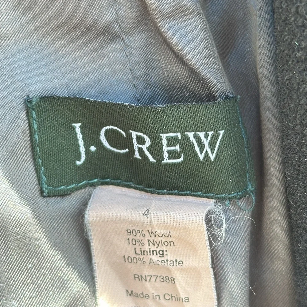 J. Crew Women's Double Breasted Wool Peacoat in Black Size 4 - Picture 6 of 6